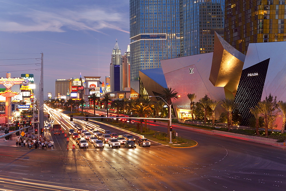 Hotels and casinos along The Strip, Las Vegas, Nevada, United States of America, North America