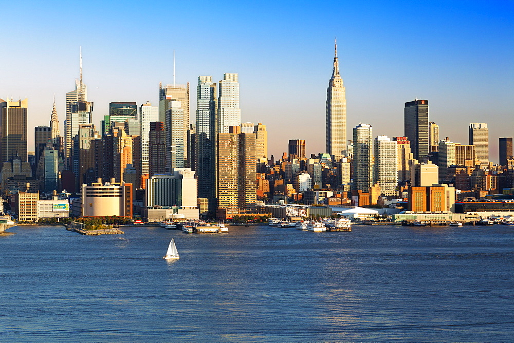 View of Midtown Manhattan across the Hudson River, Manhattan, New York City, New York, United States of America, North America