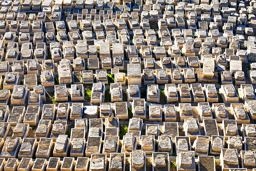 Jewish cemetery, Mount of Olives, Jerusalem, Israel, Middle East