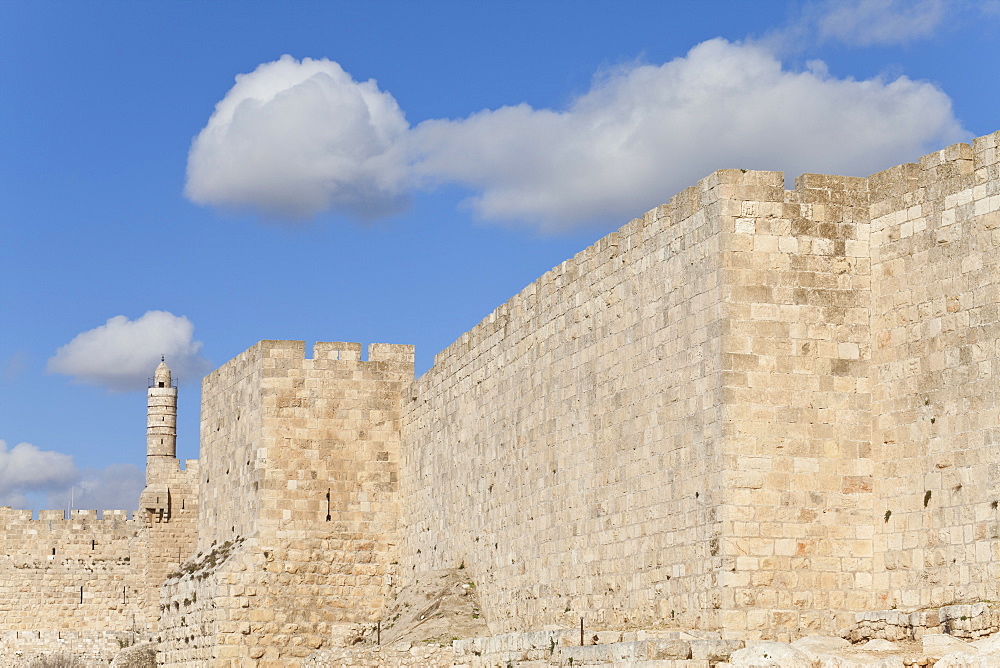 Citadel (Tower of David), Old City Walls, UNESCO World Heritage Site, Jerusalem, Israel, Middle East