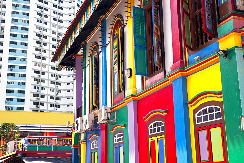 Colourful Heritage Villa, the residence of Tan Teng Niah, Little India, Singapore, Southeast Asia, Asia