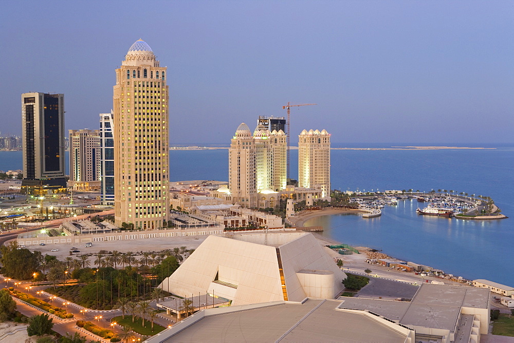 New skyline of the West Bay central financial district of Doha, Doha, Qatar, Middle East