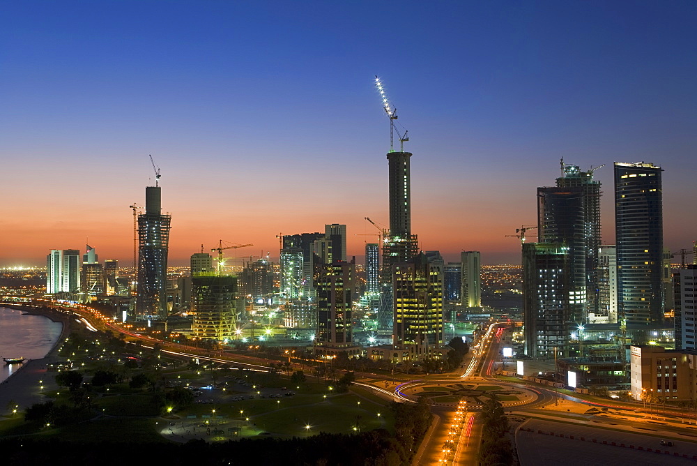 New skyline of the West Bay central financial district of Doha, Doha, Qatar, Middle East