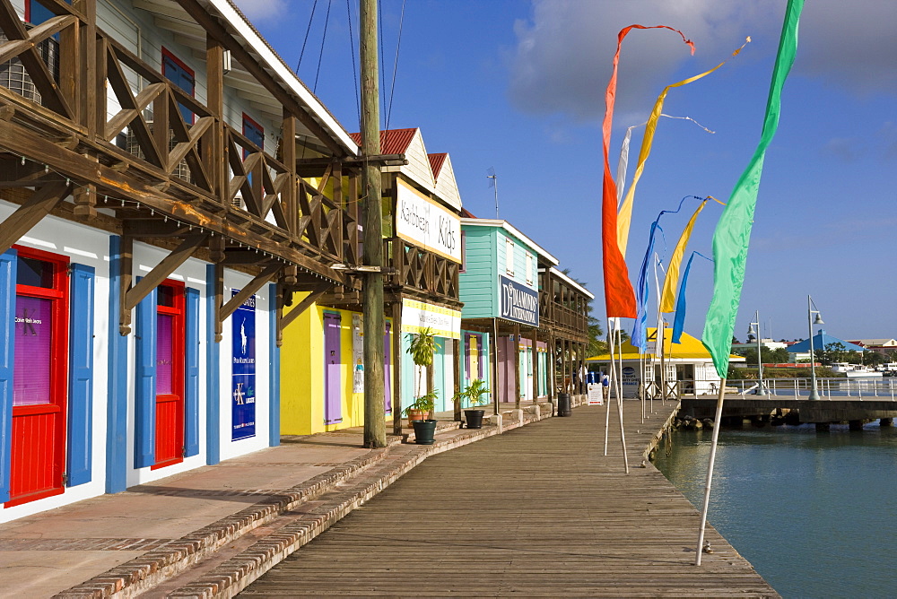 Heritage Quay shopping district in St. John's, Antigua, Leeward Islands, West Indies, Caribbean, Central America