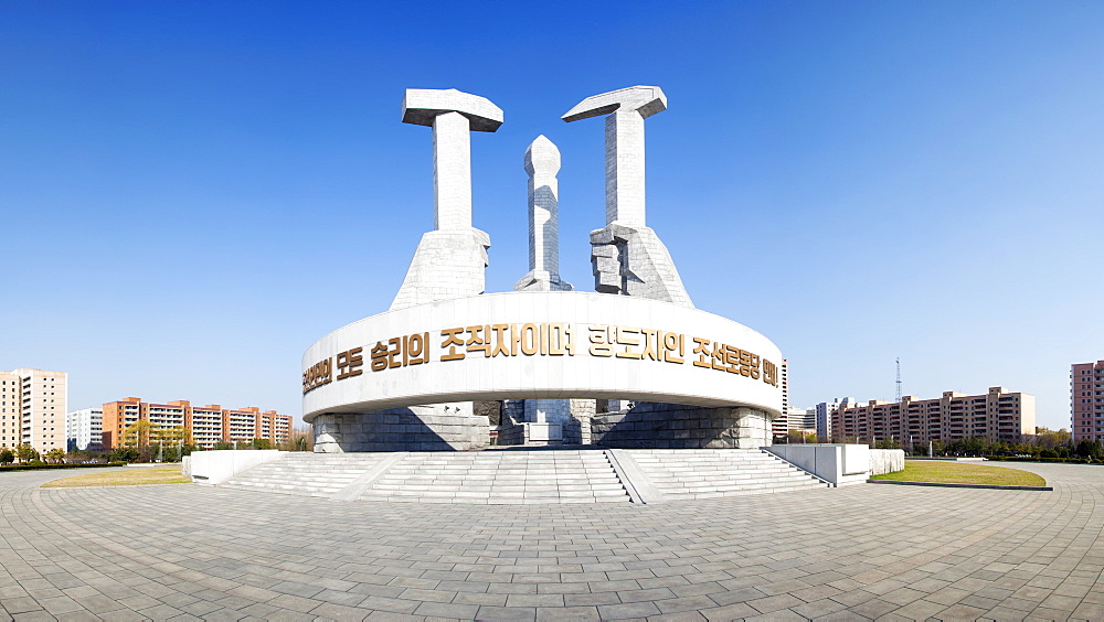 Monument to the Foundation of the Workers Party of Korea, Pyongyang, Democratic People's Republic of Korea (DPRK), North Korea, Asia