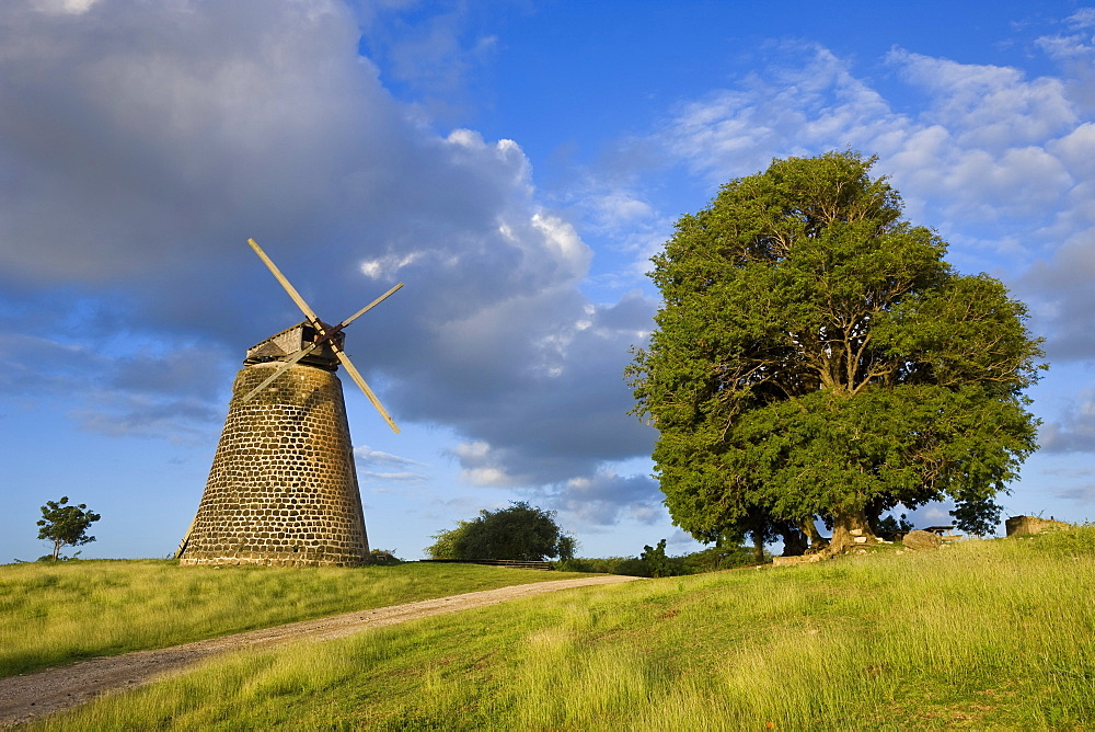 Windmill at Bettys Hope Historic Sugar Plantation, Antigua, Leeward Islands, West Indies, Caribbean, Central America