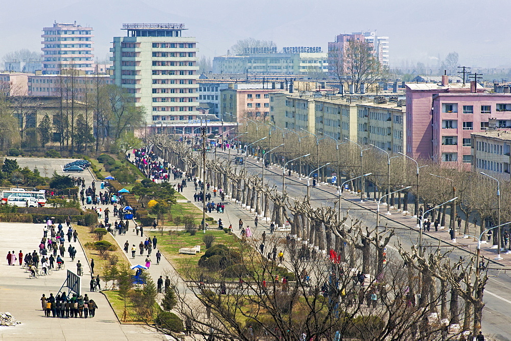 City streets, Hamhung, Democratic People's Republic of Korea (DPRK), North Korea, Asia