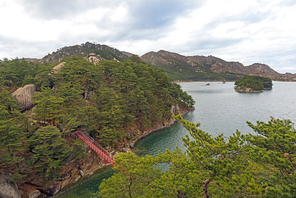 Lake in the Kumgang mountains, Democratic People's Republic of Korea (DPRK), North Korea, Asia