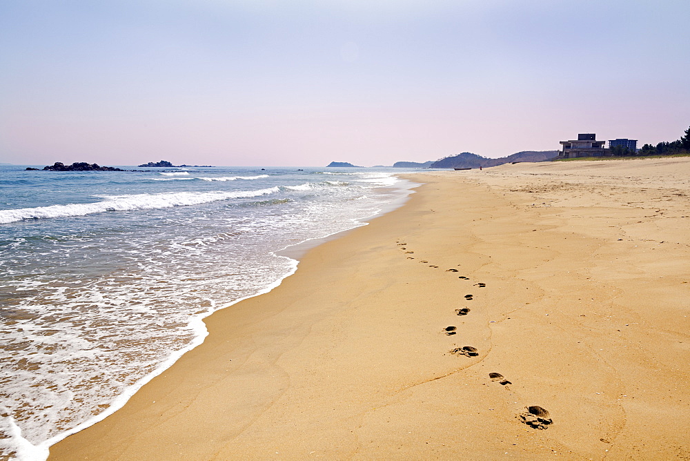 Beach resort area south of Wonsan, East Sea of Korea, Democratic People's Republic of Korea (DPRK), North Korea, Asia