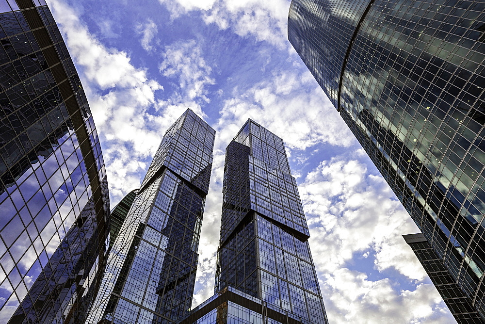 Skyscrapers of the Modern Moscow-City International  business and finance development, Moscow, Russia, Europe