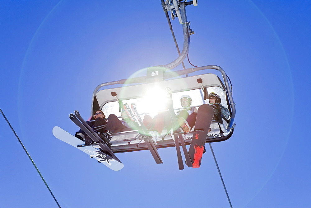 Fast modern chairlift, St. Anton am Arlberg, Tirol, Austria, Europe