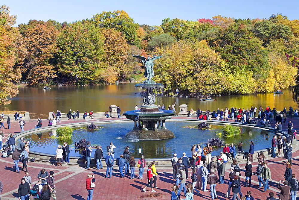 Bethesda Fountain at the end of the Mall, Central Park, Manhattan, New York City, New York, United States of America, North America