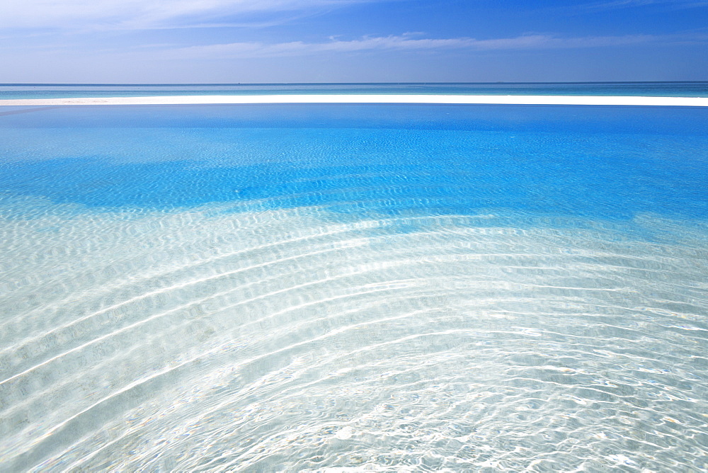 Infinity pool, Maldives, Indian Ocean, Asia