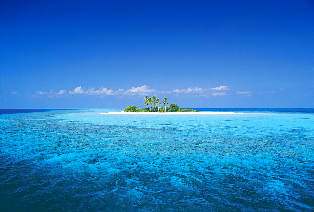 Tropical desert island, Maldives, Indian Ocean, Asia