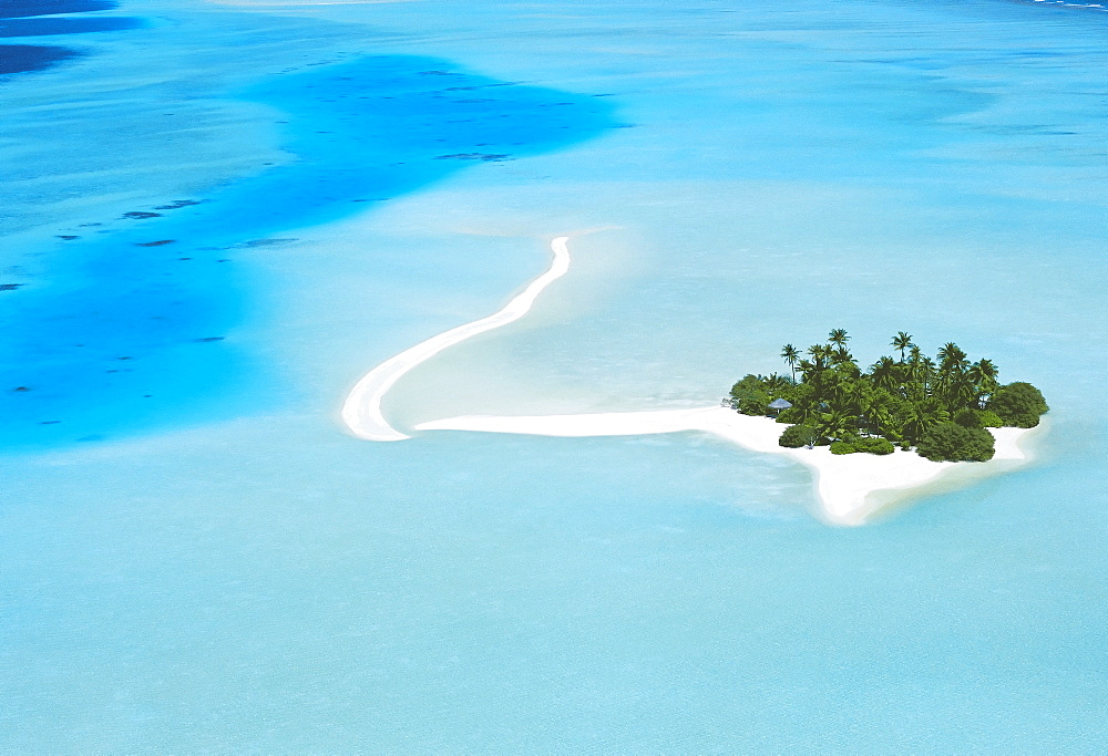 Aerial view of North Male atoll, Maldives, Indian Ocean, Asia