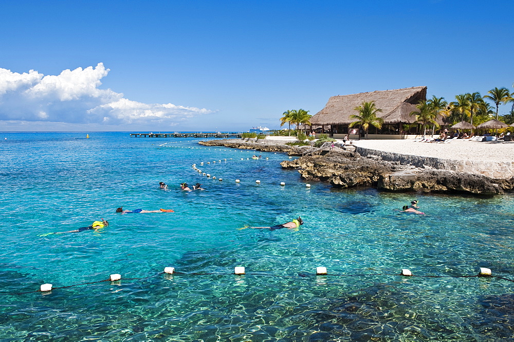 Beach at Chankanaab Park, Isla de Cozumel (Cozumel Island), Cozumel, Mexico, North America