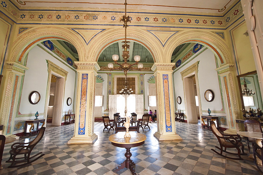 Interior of the Palacio Cantero, houses the Municipal History Museum, Trinidad, UNESCO World Heritage Site, Cuba, West Indies, Caribbean, Central America