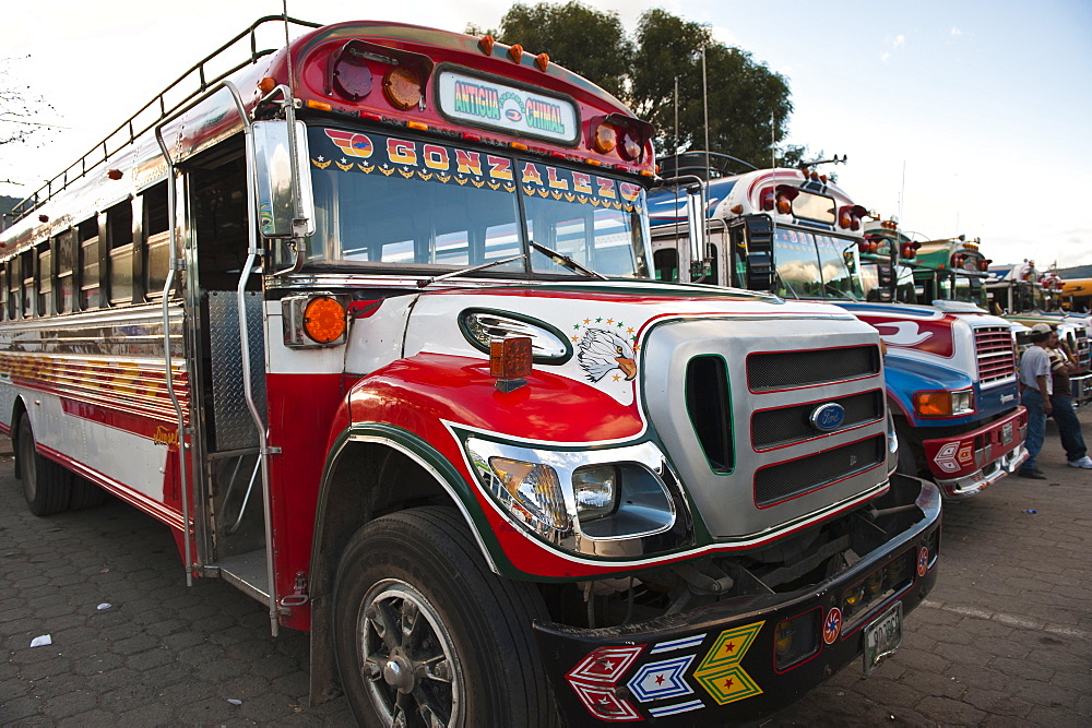 Chicken bus, Antigua, Guatemala, Central America