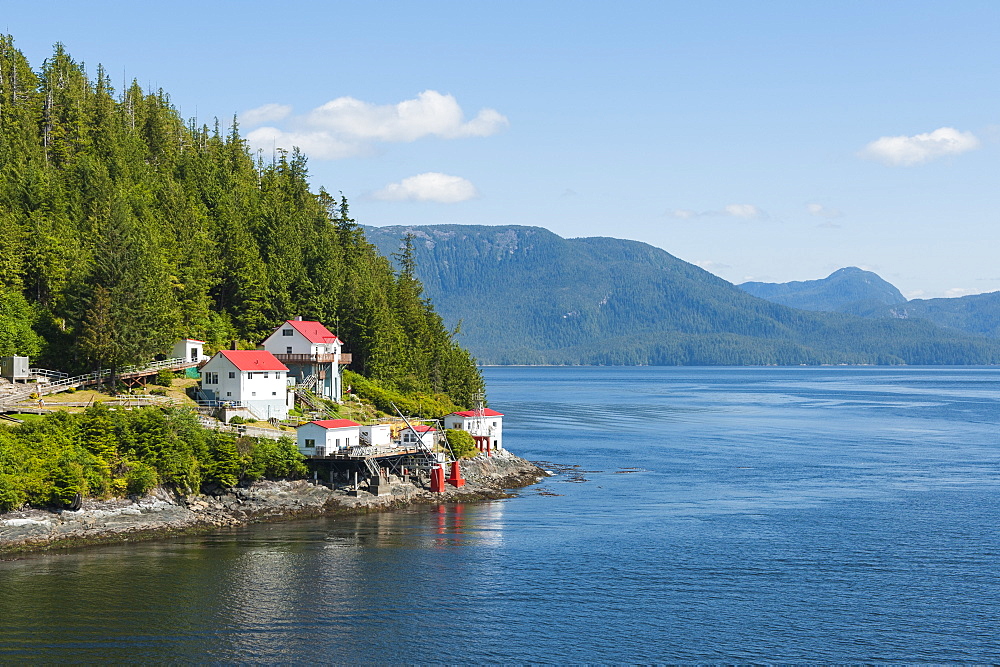 Boat Bluff Lightstation, Inside Passage, British Columbia, Canada, North America 