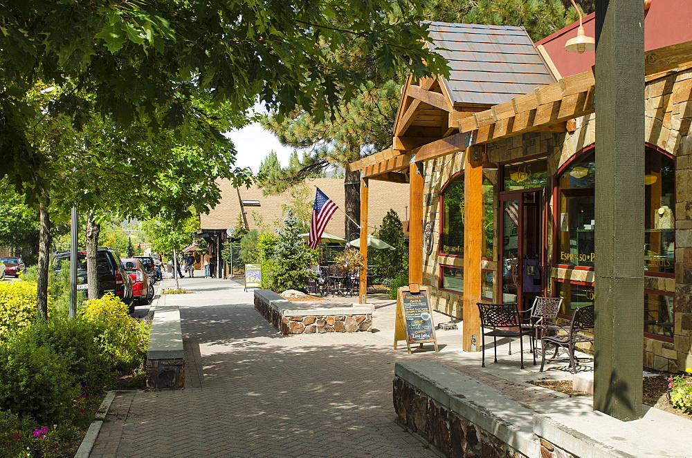 Downtown in the village of Big Bear Lake, California, United States of America, North America