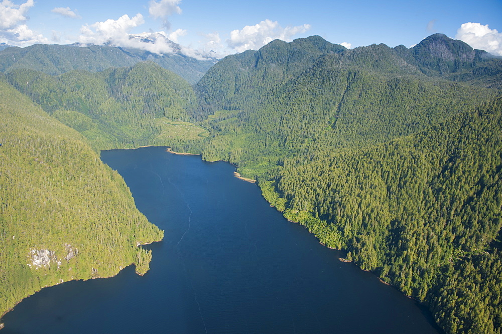 Coastal scenery in Great Bear Rainforest, British Columbia, Canada, North America 