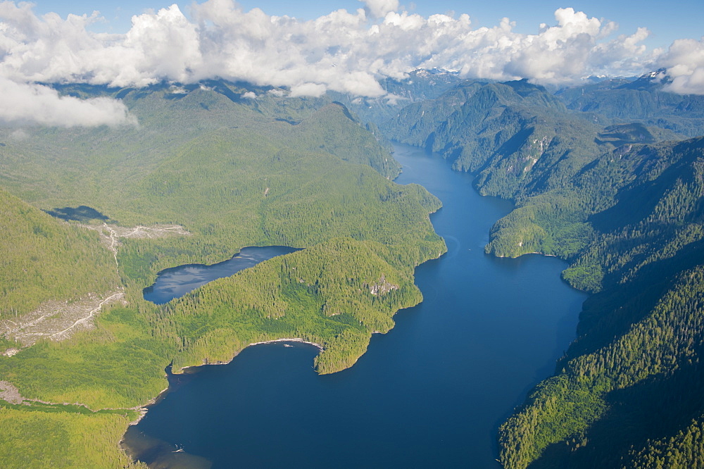 Coastal scenery in Great Bear Rainforest, British Columbia, Canada, North America 