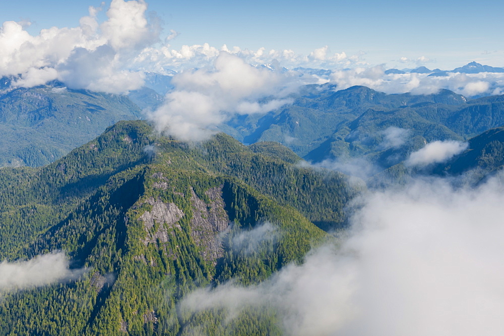 Coastal scenery in Great Bear Rainforest, British Columbia, Canada, North America 