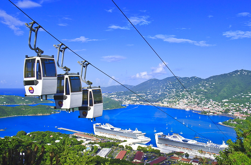 Cable car, St. Thomas, United States Virgin Islands, West Indies, Caribbean, Central America