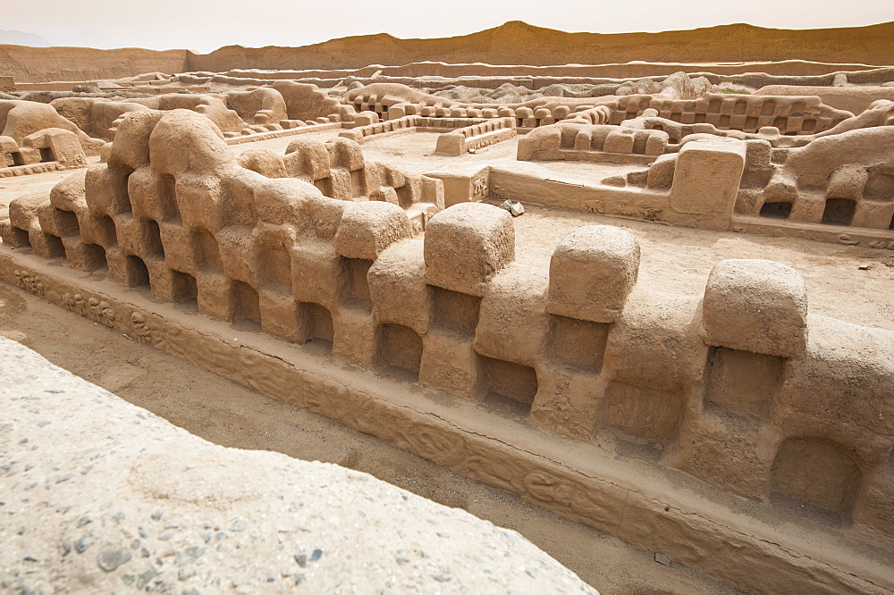 Ruins of Chan Chan Pre-Columbian archaeological site near Trujillo, Peru, South America