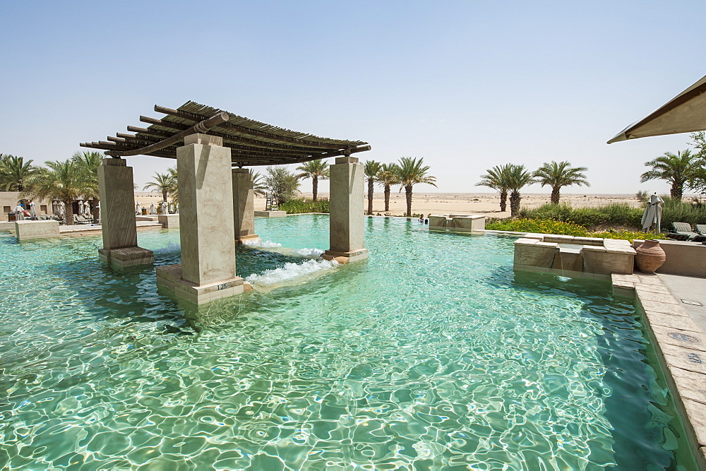 Pool area at the Bab Al Shams Desert Resort and Spa. Dubai, United Arab Emirates, Middle East