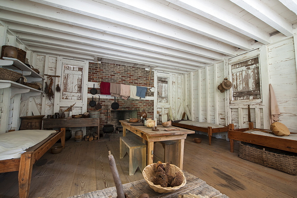 Slave quarters at the Somerset Place State Historic Plantation Site, Creswell, North Carolina, United States of America, North America