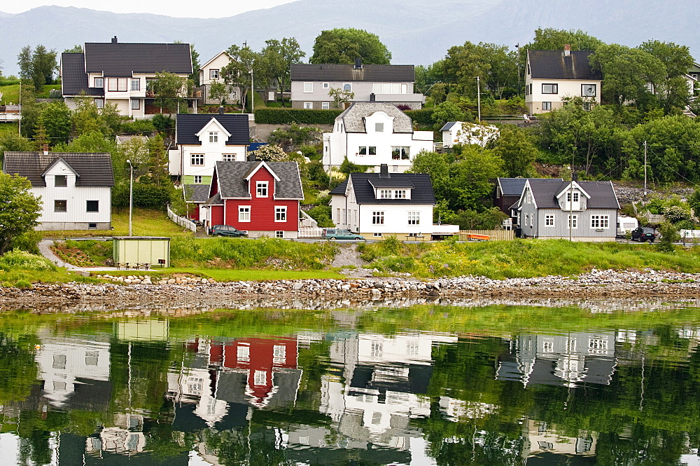 Houses in Bronnoysund, Norway, Scandinavia, Europe