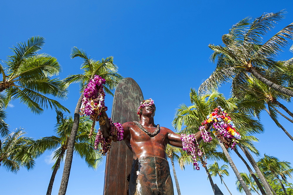 Duke Paoa Kahanamoku, Waikiki Beach, Honolulu, Oahu, Hawaii, United States of America, Pacific