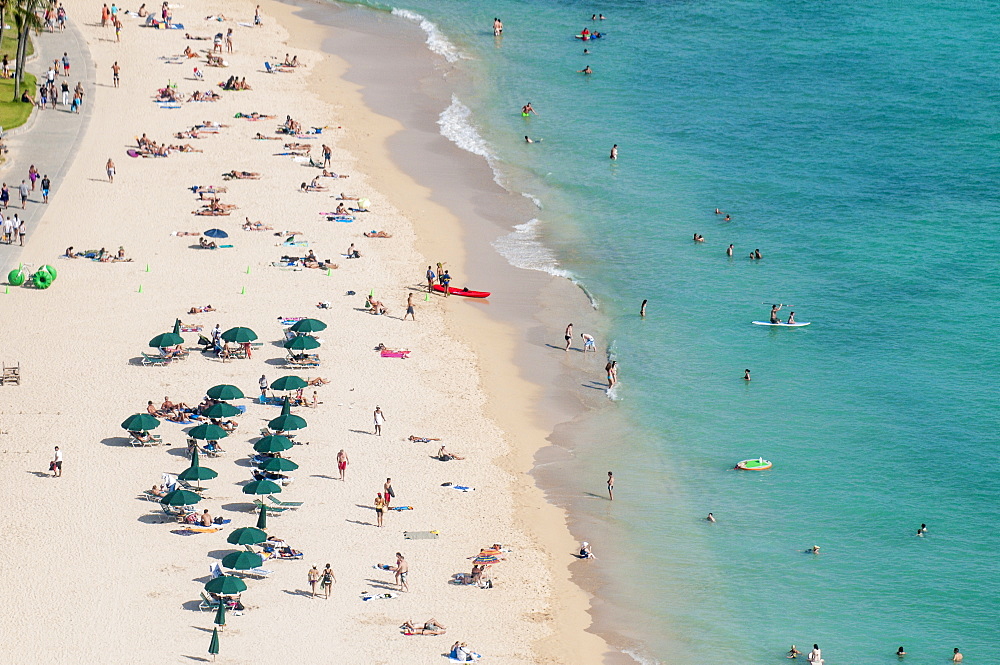 Waikiki Beach, Waikiki, Honolulu, Oahu, Hawaii, United States of America, Pacific