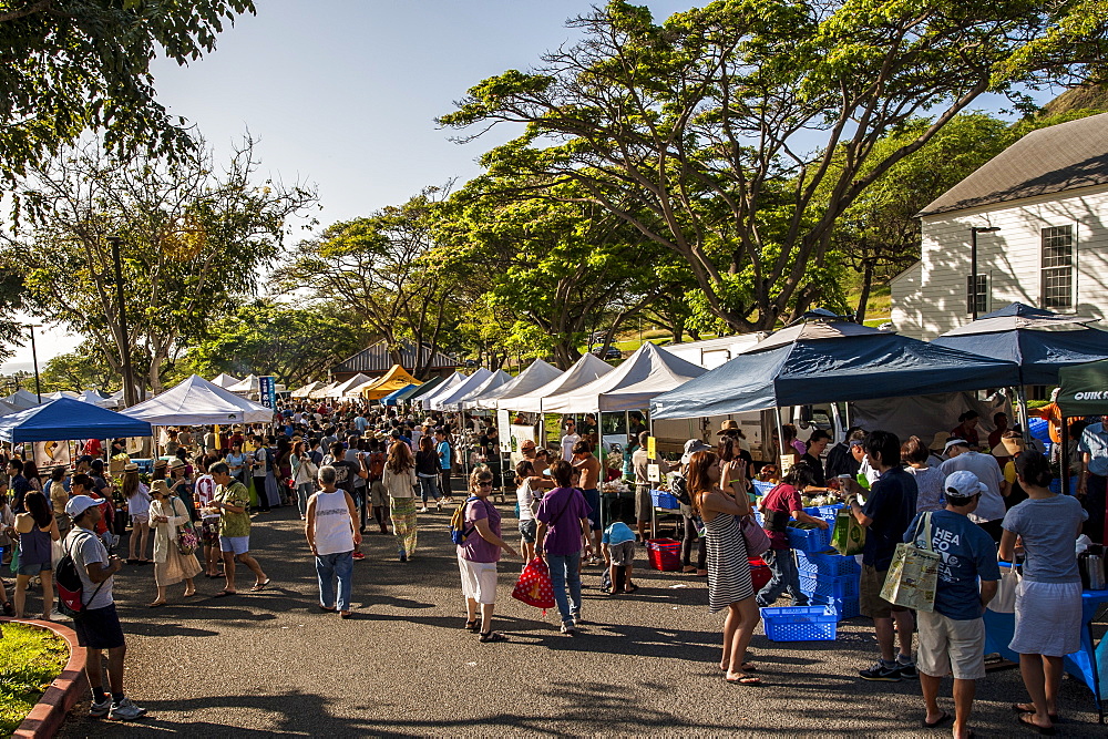 Saturday farmer's market, Honolulu, Oahu, Hawaii, United States of America, North America