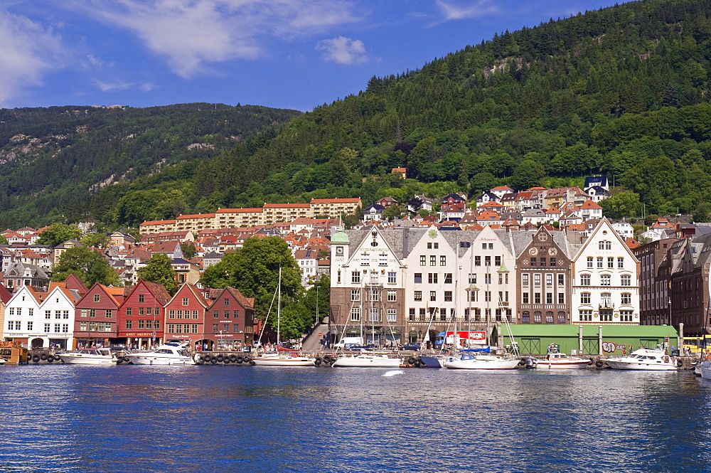 The historic district of Bryggen in Bergen, Norway, Scandinavia, Europe