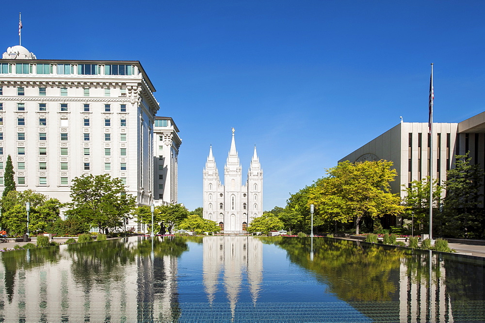 Salt Lake Temple, Temple Square, Salt Lake City, Utah, United States of America, North America