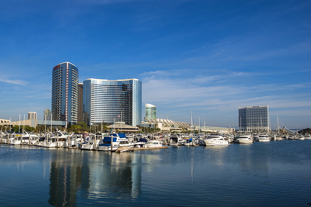 The San Diego skyline and harbor, San Diego, California, United States of America, North America