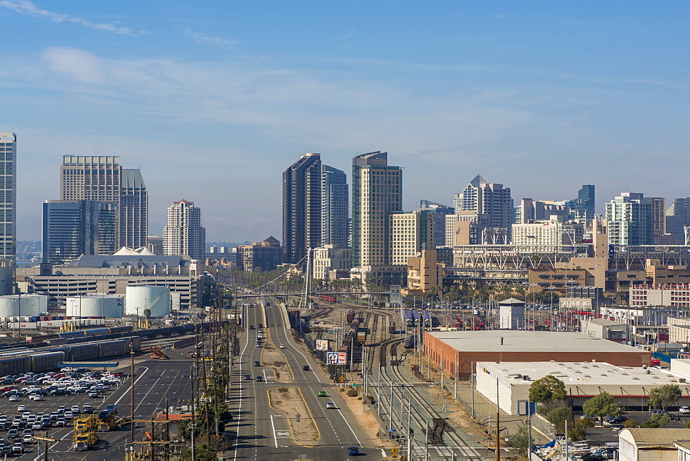 The San Diego skyline and harbor, San Diego, California, United States of America, North America