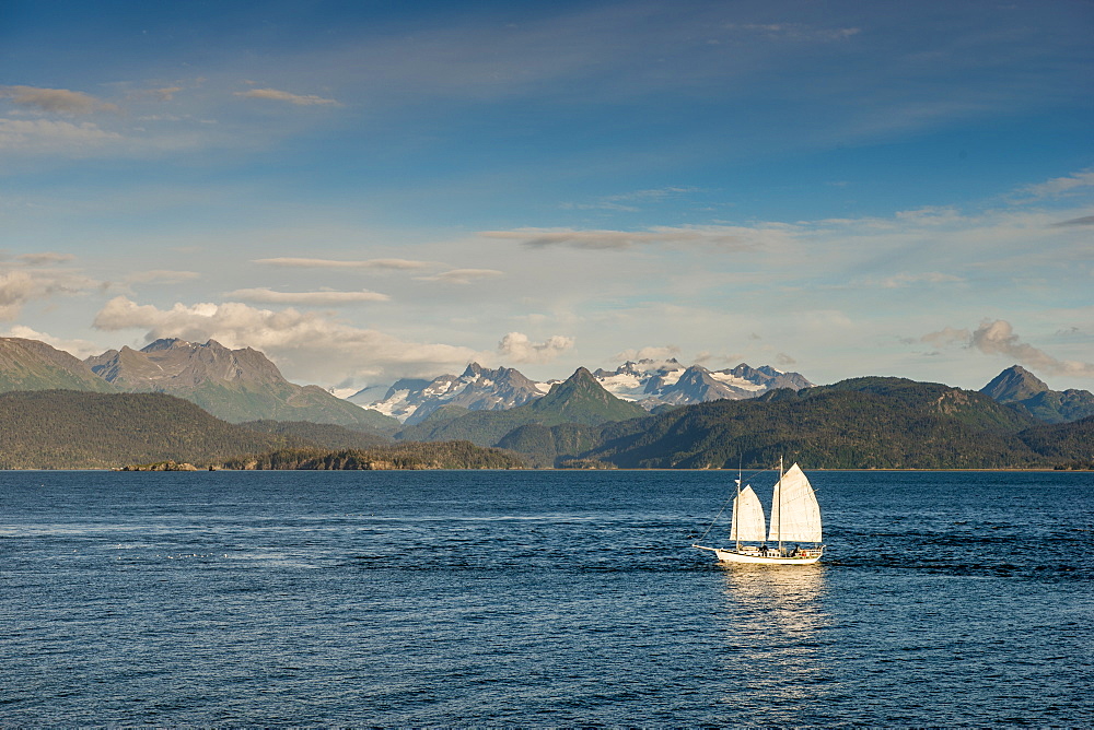 Scenery, Homer, Harding Icefield, Kachemak Bay, Kenai Fjords National Park, Alaska, United States of America, North America