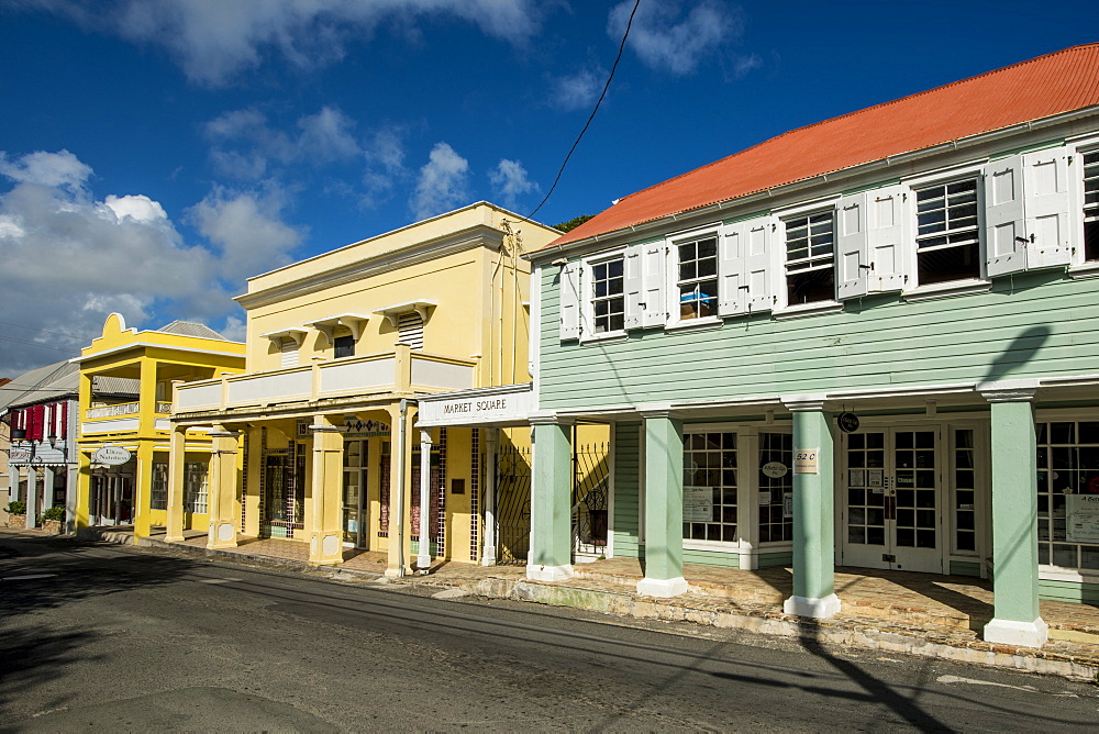 Historic buildings in downtown Christiansted, St. Croix, US Virgin Islands, Caribbean