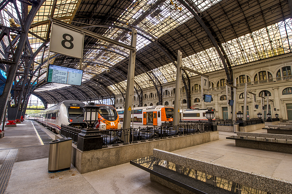 The interior of Estacio de Franca (Franca Train Station) train station, Barcelona, Catalonia, Spain, Europe