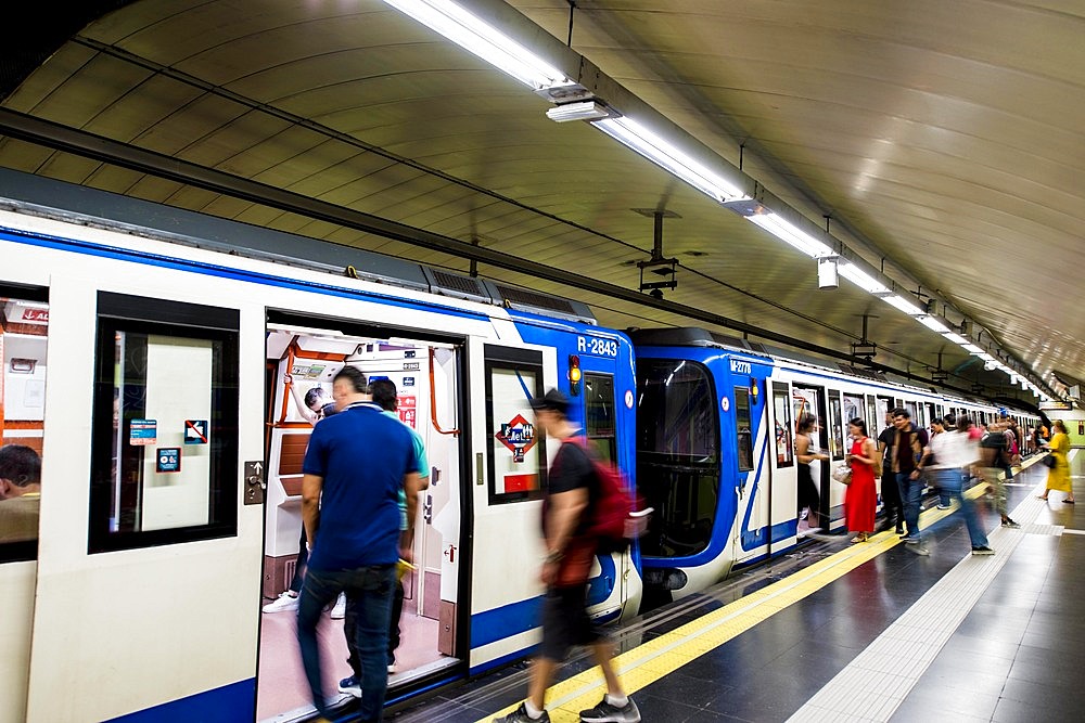 Underground Metro subway, Madrid, Spain, Europe