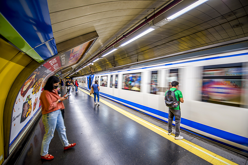 Underground Metro subway, Madrid, Spain, Europe