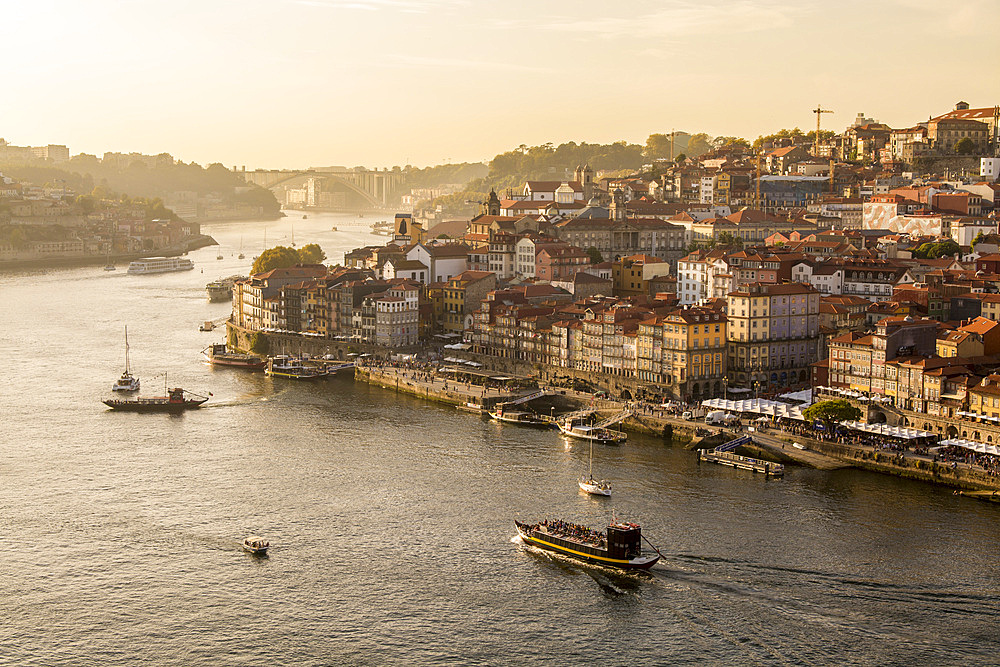 Skyline along the Douro River, UNESCO World Heritage Site, Porto, Norte, Portugal, Europe