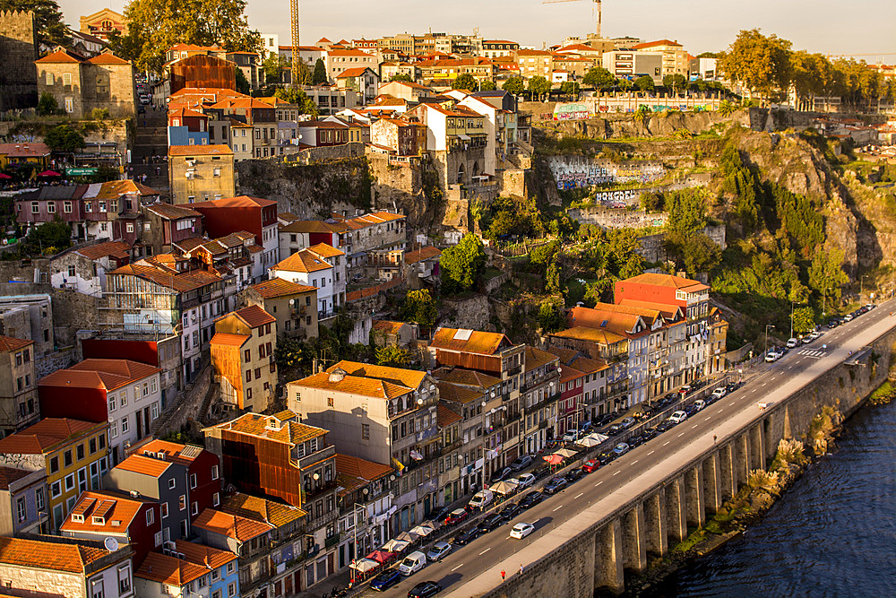 Skyline along the Douro River, Porto, Norte, Portugal, Europe