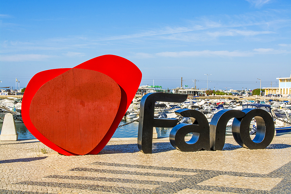 I love Faro sign, Faro, Algarve, portugal, europe.