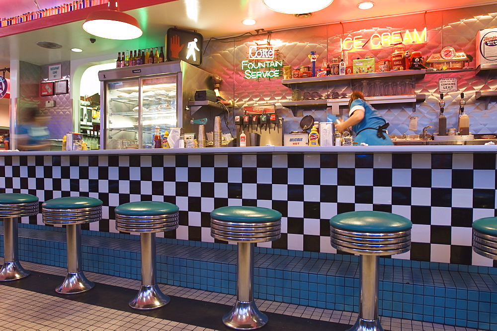 The 66 Diner along historic Route 66, Albuquerque, New Mexico, United States of America, North America