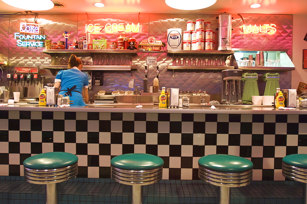 The 66 Diner along historic Route 66, Albuquerque, New Mexico, United States of America, North America