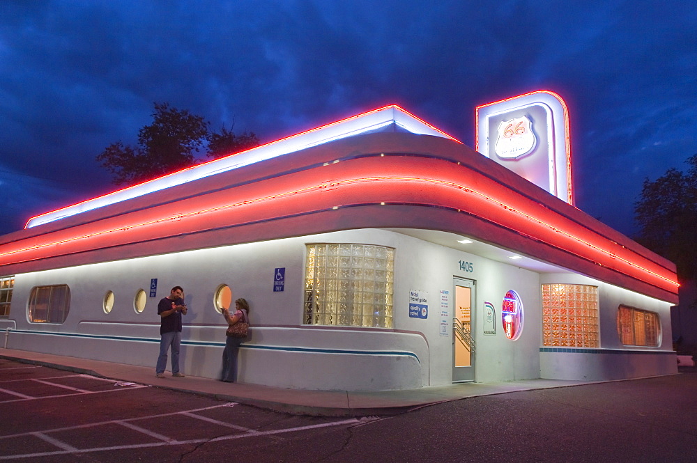 The 66 Diner along historic Route 66, Albuquerque, New Mexico, United States of America, North America